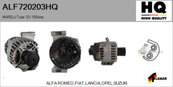 FLAMAR ALF720203HQ - Генератор autospares.lv