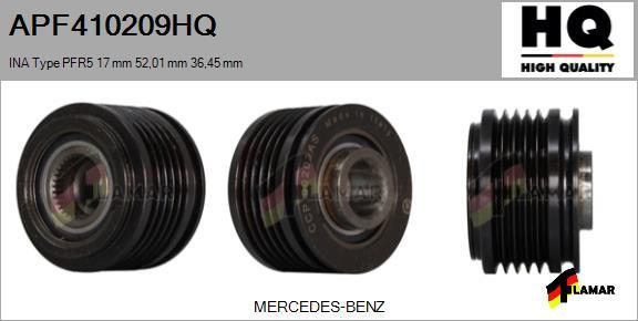 FLAMAR APF410209HQ - Шкив генератора, муфта autospares.lv