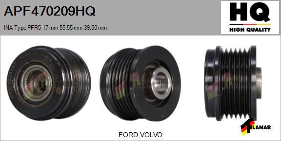 FLAMAR APF470209HQ - Шкив генератора, муфта autospares.lv