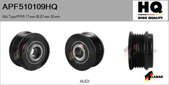 FLAMAR APF510109HQ - Шкив генератора, муфта autospares.lv