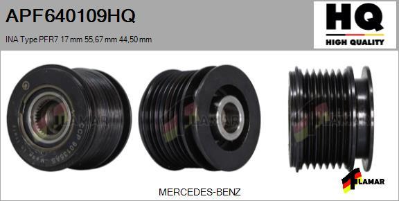 FLAMAR APF640109HQ - Шкив генератора, муфта autospares.lv