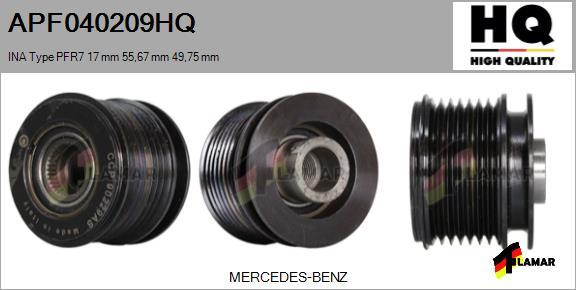 FLAMAR APF040209HQ - Шкив генератора, муфта autospares.lv