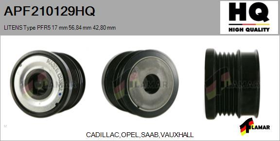 FLAMAR APF210129HQ - Шкив генератора, муфта autospares.lv