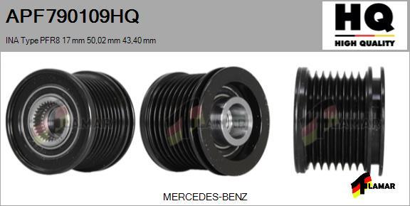 FLAMAR APF790109HQ - Шкив генератора, муфта autospares.lv