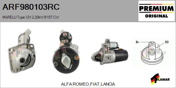 FLAMAR ARF980103RC - Стартер autospares.lv