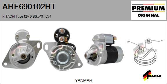 FLAMAR ARF690102HT - Стартер autospares.lv