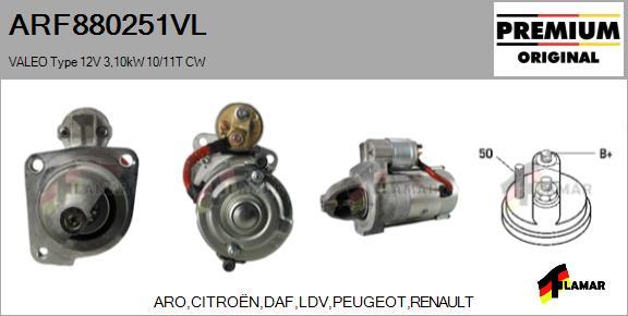 FLAMAR ARF880251VL - Стартер autospares.lv