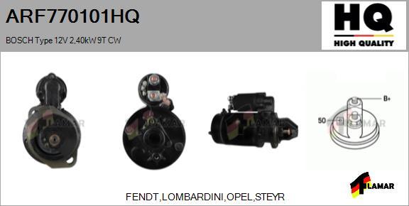 FLAMAR ARF770101HQ - Стартер autospares.lv