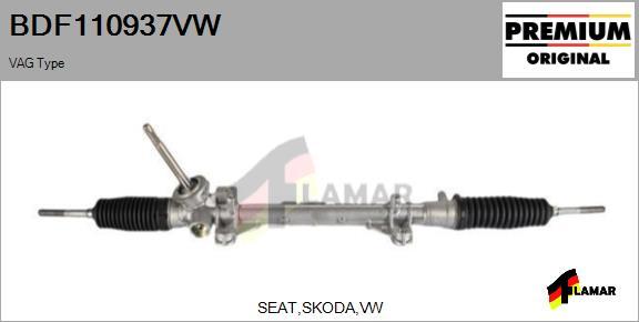 FLAMAR BDF110937VW - Рулевой механизм, рейка autospares.lv