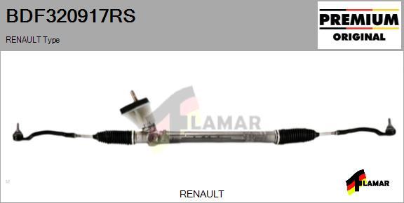 FLAMAR BDF320917RS - Рулевой механизм, рейка autospares.lv