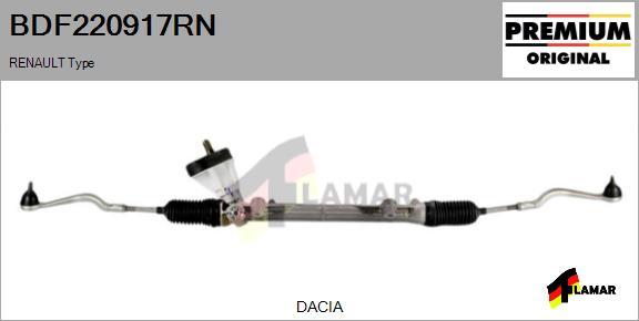 FLAMAR BDF220917RN - Рулевой механизм, рейка autospares.lv