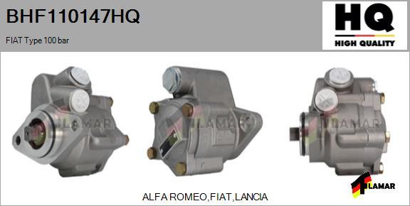 FLAMAR BHF110147HQ - Гидравлический насос, рулевое управление, ГУР autospares.lv