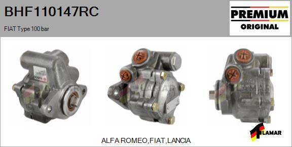 FLAMAR BHF110147RC - Гидравлический насос, рулевое управление, ГУР autospares.lv