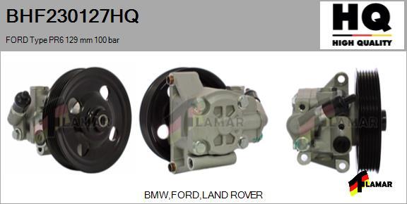 FLAMAR BHF230127HQ - Гидравлический насос, рулевое управление, ГУР autospares.lv