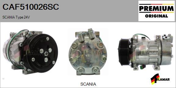 FLAMAR CAF510026SC - Компрессор кондиционера autospares.lv