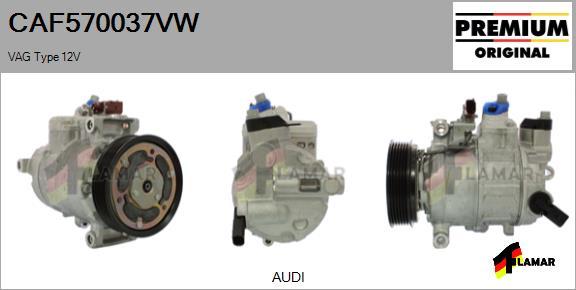 FLAMAR CAF570037VW - Компрессор кондиционера autospares.lv