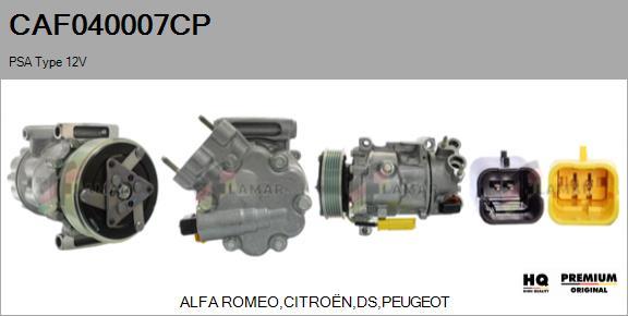 FLAMAR CAF040007CP - Компрессор кондиционера autospares.lv