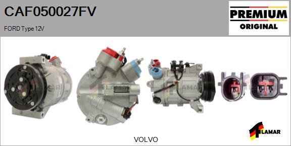 FLAMAR CAF050027FV - Компрессор кондиционера autospares.lv