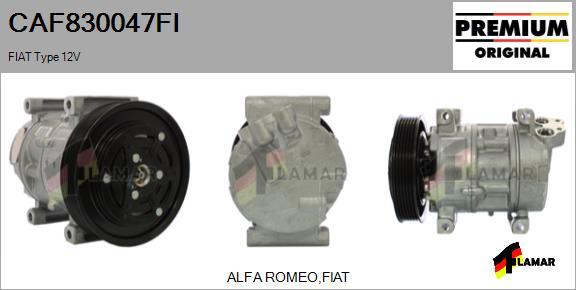 FLAMAR CAF830047FI - Компрессор кондиционера autospares.lv