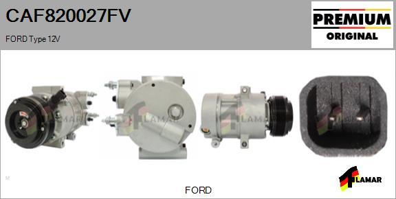 FLAMAR CAF820027FV - Компрессор кондиционера autospares.lv