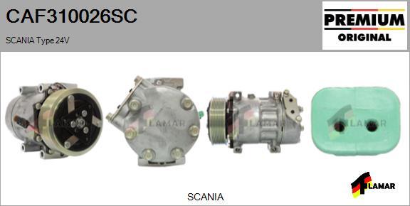 FLAMAR CAF310026SC - Компрессор кондиционера autospares.lv