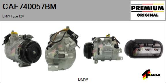 FLAMAR CAF740057BM - Компрессор кондиционера autospares.lv