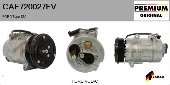 FLAMAR CAF720027FV - Компрессор кондиционера autospares.lv