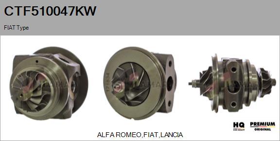 FLAMAR CTF510047KW - Картридж турбины, группа корпуса компрессора autospares.lv