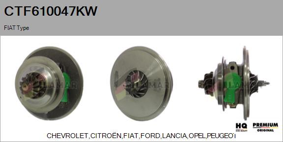 FLAMAR CTF610047KW - Картридж турбины, группа корпуса компрессора autospares.lv