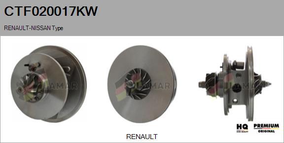 FLAMAR CTF020017KW - Картридж турбины, группа корпуса компрессора autospares.lv