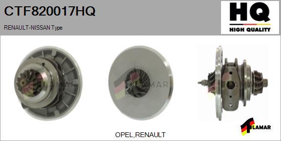 FLAMAR CTF820017HQ - Картридж турбины, группа корпуса компрессора autospares.lv