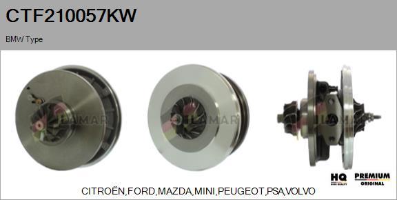 FLAMAR CTF210057KW - Картридж турбины, группа корпуса компрессора autospares.lv