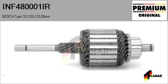 FLAMAR INF480001IR - Якорь, стартер autospares.lv