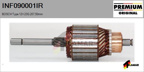 FLAMAR INF090001IR - Якорь, стартер autospares.lv