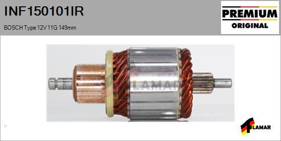 FLAMAR INF150101IR - Якорь, стартер autospares.lv