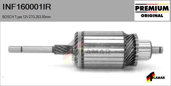 FLAMAR INF160001IR - Якорь, стартер autospares.lv