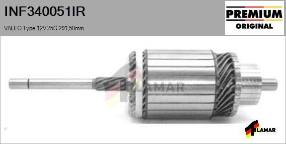 FLAMAR INF340051IR - Якорь, стартер autospares.lv