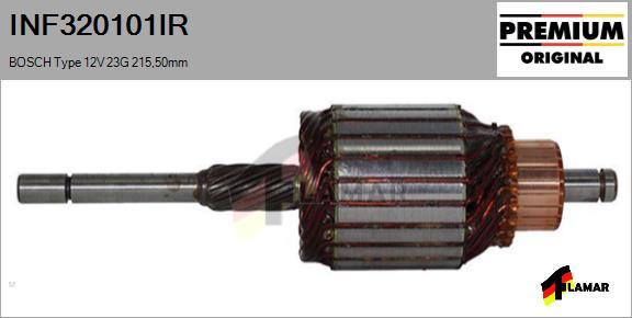 FLAMAR INF320101IR - Якорь, стартер autospares.lv