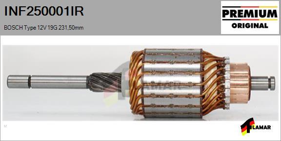 FLAMAR INF250001IR - Якорь, стартер autospares.lv