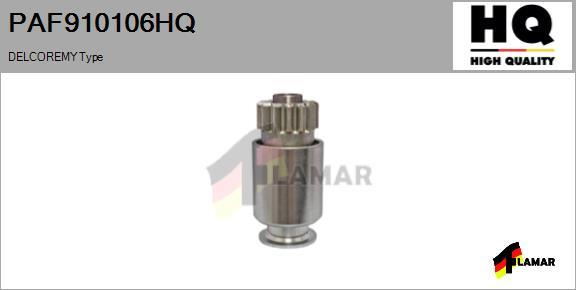 FLAMAR PAF910106HQ - Ведущая шестерня, бендикс, стартер autospares.lv