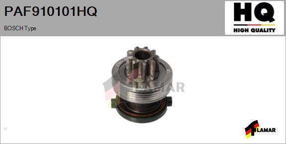 FLAMAR PAF910101HQ - Ведущая шестерня, бендикс, стартер autospares.lv