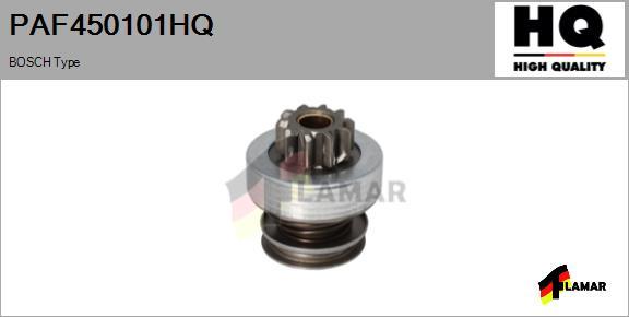 FLAMAR PAF450101HQ - Ведущая шестерня, бендикс, стартер autospares.lv