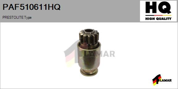 FLAMAR PAF510611HQ - Ведущая шестерня, бендикс, стартер autospares.lv