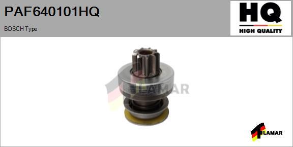 FLAMAR PAF640101HQ - Ведущая шестерня, бендикс, стартер autospares.lv