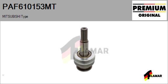 FLAMAR PAF610153MT - Ведущая шестерня, бендикс, стартер autospares.lv