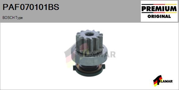 FLAMAR PAF070101BS - Ведущая шестерня, бендикс, стартер autospares.lv