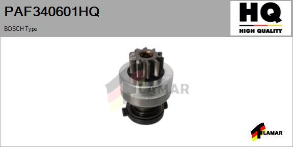 FLAMAR PAF340601HQ - Ведущая шестерня, бендикс, стартер autospares.lv