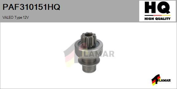 FLAMAR PAF310151HQ - Ведущая шестерня, бендикс, стартер autospares.lv