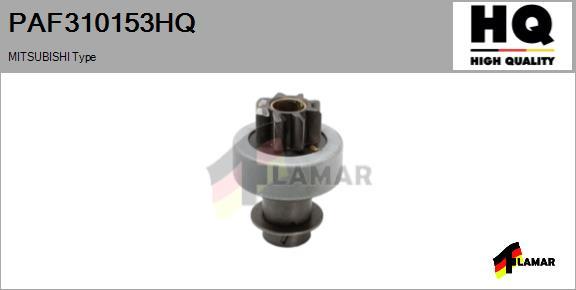 FLAMAR PAF310153HQ - Ведущая шестерня, бендикс, стартер autospares.lv