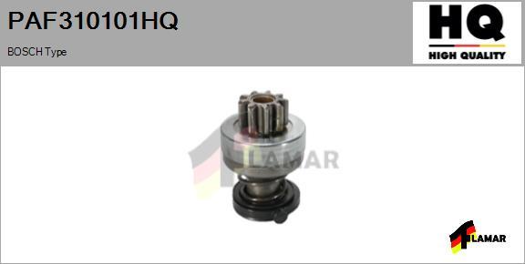 FLAMAR PAF310101HQ - Ведущая шестерня, бендикс, стартер autospares.lv